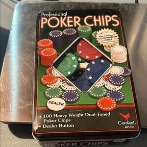 Professional Poker Chips Set - Red, Green, Blue